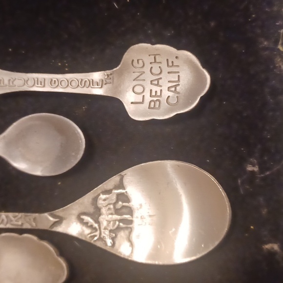 Six pewter miniature spoons - Picture 2 of 3